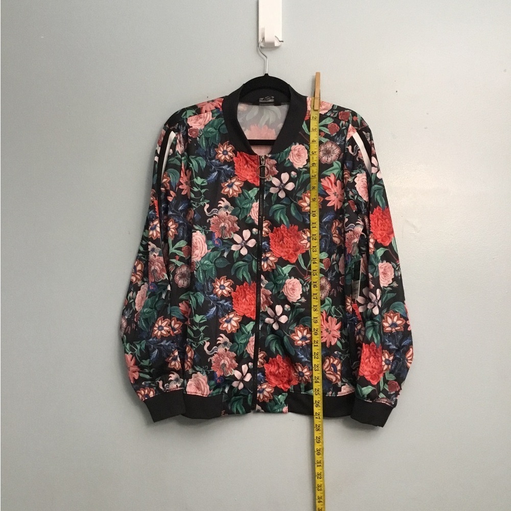 Project RUNWAY Multicolor Floral Bomber Jacket